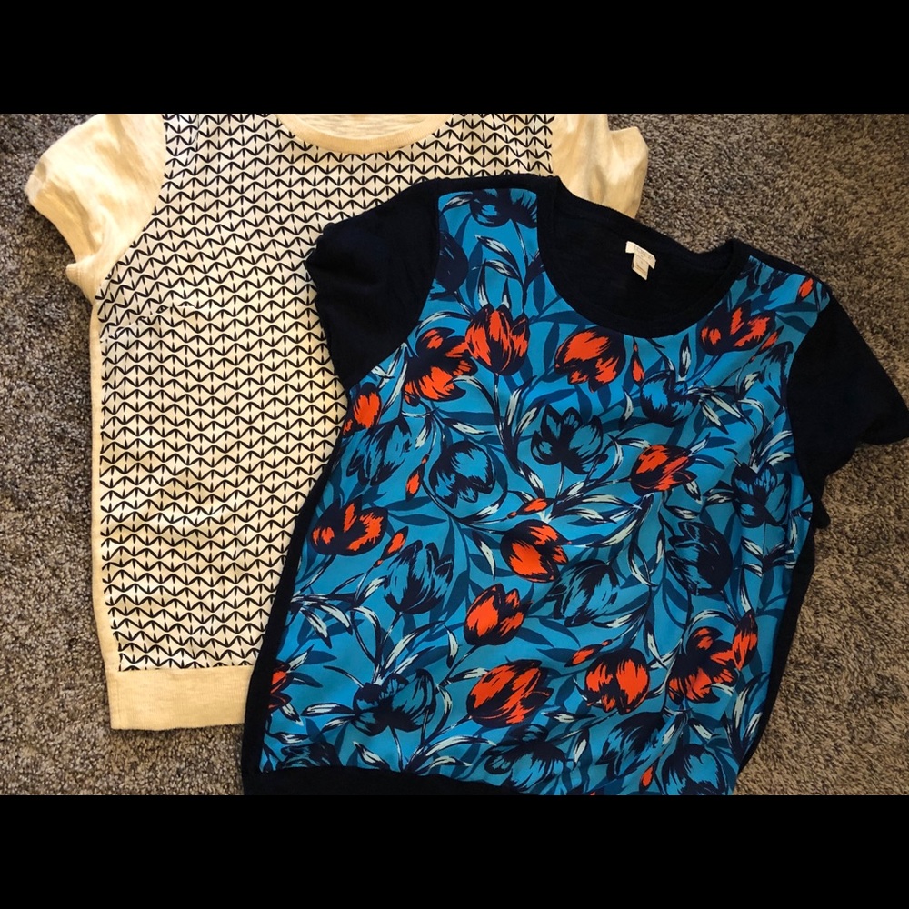 JCrew shirt sleeve sweaters XL (2)